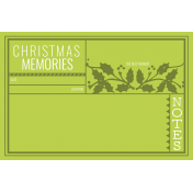 The Good Life: December 2020 Christmas Pocket Cards Kit- Journal Card 1 4x6