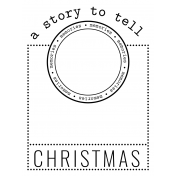 The Good Life- December 2020 Christmas B&W Pocket Cards- JC 06 3x4