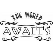 World Traveler-Wordart- The world awaits template