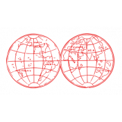 World Traveler #2 Tags & Stickers Kit- Vintage Globe