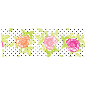 Summer Lovin_Washi tape-dots flowers-white pink green