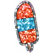 Good Life Aug 21_Mini_Popsicle Shiny Sticker-Orange Blue