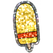 Good Life Aug 21_Mini_Popsicle Shiny Sticker-Yellow Orange