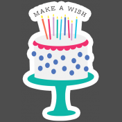 Make A Wish Elements Kit- print sticker birthday cake