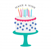 Make A Wish_Journal Card-Cake With Candles 4x4