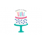 Make A Wish_Journal Card-Cake With Candles 4x6