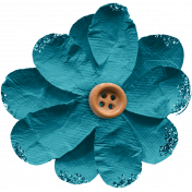 Good Life Nov 21_Flower Button-Blue Paper