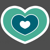 Good Life Nov 21_Sticker- Heart Teal