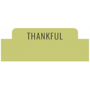 Thanksgiving Stickers & Tape_Label- Thankful Green Tab