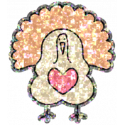 Thanksgiving Elements #2: Glitter Sticker- Turkey