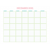The Good Life: December 2021 Calendars Kit- Planner Calendar Blank