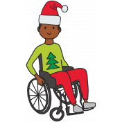 Draw It Kit #2_Christmas Kids 04 Wheelchair