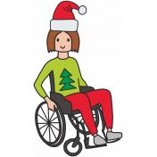 Draw It Kit #2_Christmas Kids 08 Wheelchair