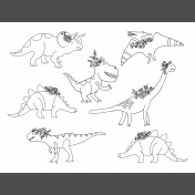 The Good Life: January 2022 Coloring Page 2 dinos