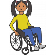 Draw it Kit #1 School kids- wheelchair kid 04