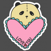 Good Life: February 2022 Stickers And Tags- Panda Sticker 