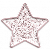 The Good Life: April 2022 Elements- Glitter enamel pin star pink