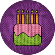 GL22 June Birthday Fabric Button Cake