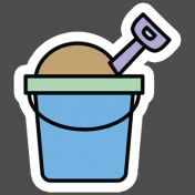 The Good Life: July 2022 Stickers & Labels- Sticker sand bucket