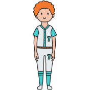 Draw It Kit #9- Baseball Kids- Kid 18D
