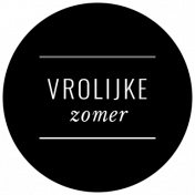 Dutch Black & White Labels Kit #2- Label 1 Vrolijke zomer