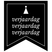 Dutch Black & White Labels Kit #2- Label 48 Verjaardag