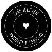 Dutch Black & White Labels Kit #3- Label 19 Leef je leven