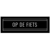 Dutch Black & White Labels Kit #3- Label 40 Op de Fiets