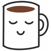 Good Life November 2022: Food Icon Sticker Template- Coffee Mug 