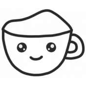 Good Life November 2022: Food Icon Sticker Template- Coffee 