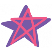 Good Life November 2022: Sticker- Pink & Purple Star