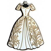 The Good Life: March & April 2023 Wedding Elements- Enamel pin wedding dress 02