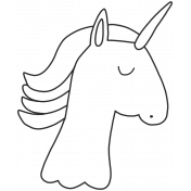 The Good Life: May & June Sticker outline unicorn 2 template