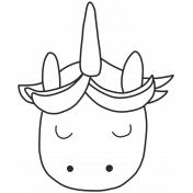 The Good Life: May & June Sticker outline unicorn 3 template