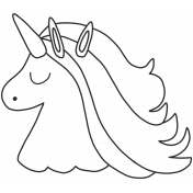 The Good Life: May & June Sticker outline unicorn 5 template