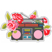 Good Life May & June 2023: Retro Plastic Sticker- Boombox