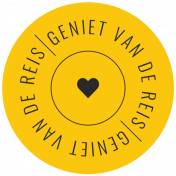 The Good LIfe: July & August 2023 Dutch Word Art- Label, Geniet Van De Reis