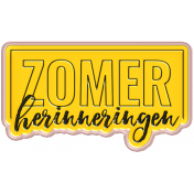 Water World Dutch Word Art: Plastic- Zomer Herinneringen