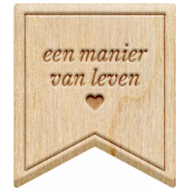 Water World Dutch Word Art: Wood Label- Een Manier Van Leven