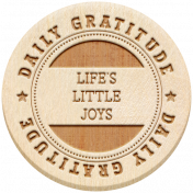 Touch Of Delight Elements: Wood Label- Daily Gratitude