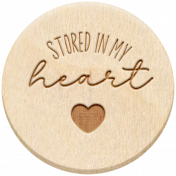 Touch Of Delight Elements: Wood Label- Stored In My Heart