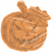 This Is Spooky Elements: Plastic Sticker- Pumpkin 2