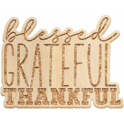 This Is Spooky Elements: Wood Word Art- Blessed Grateful Thankful