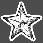 This Is Spooky Stickers: B&W Star 3