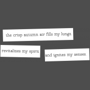 This Is Spooky Stickers: Word Strip- The Crisp Autumn Air