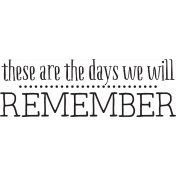 FN9 Stamp- These Are the Days We'll Remember