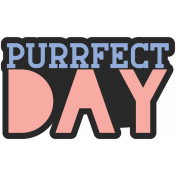 Cats Word Art Sticker 8 Purrfect Day