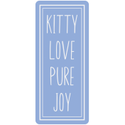 Cats Word Art Sticker 12 Kitty Love