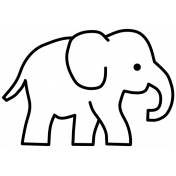 Animal Icon Template Elephant