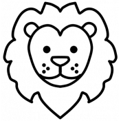 Animal Icon Template Lion